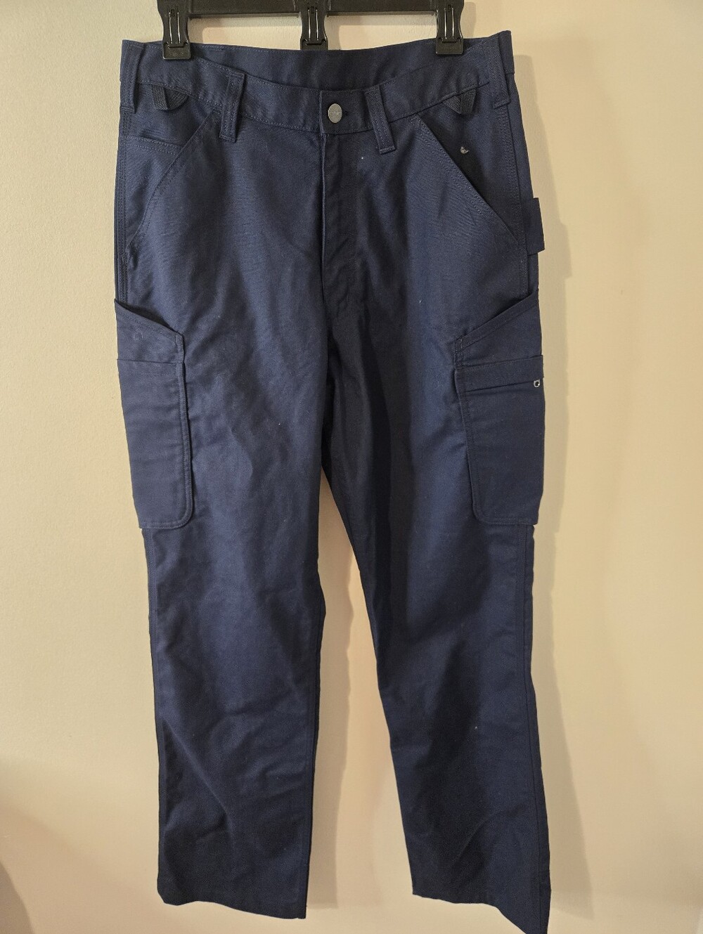 Carhartt Men’s Double Knee Cargo Work Pants Navy Blue 32x34 Carpenter Utility